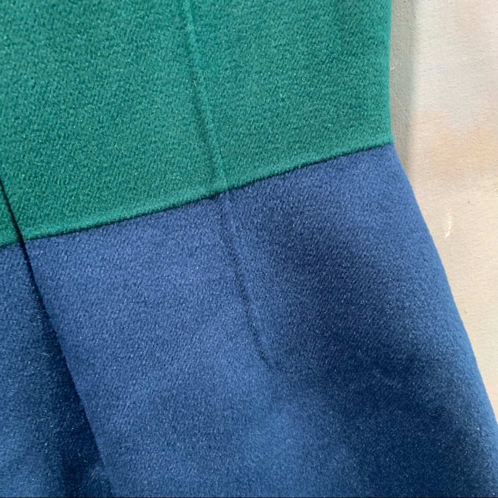 St. John Wool Cashmere blend Dress Sewn by hand in Lapis & Emerald size 6 - Picture 12 of 13